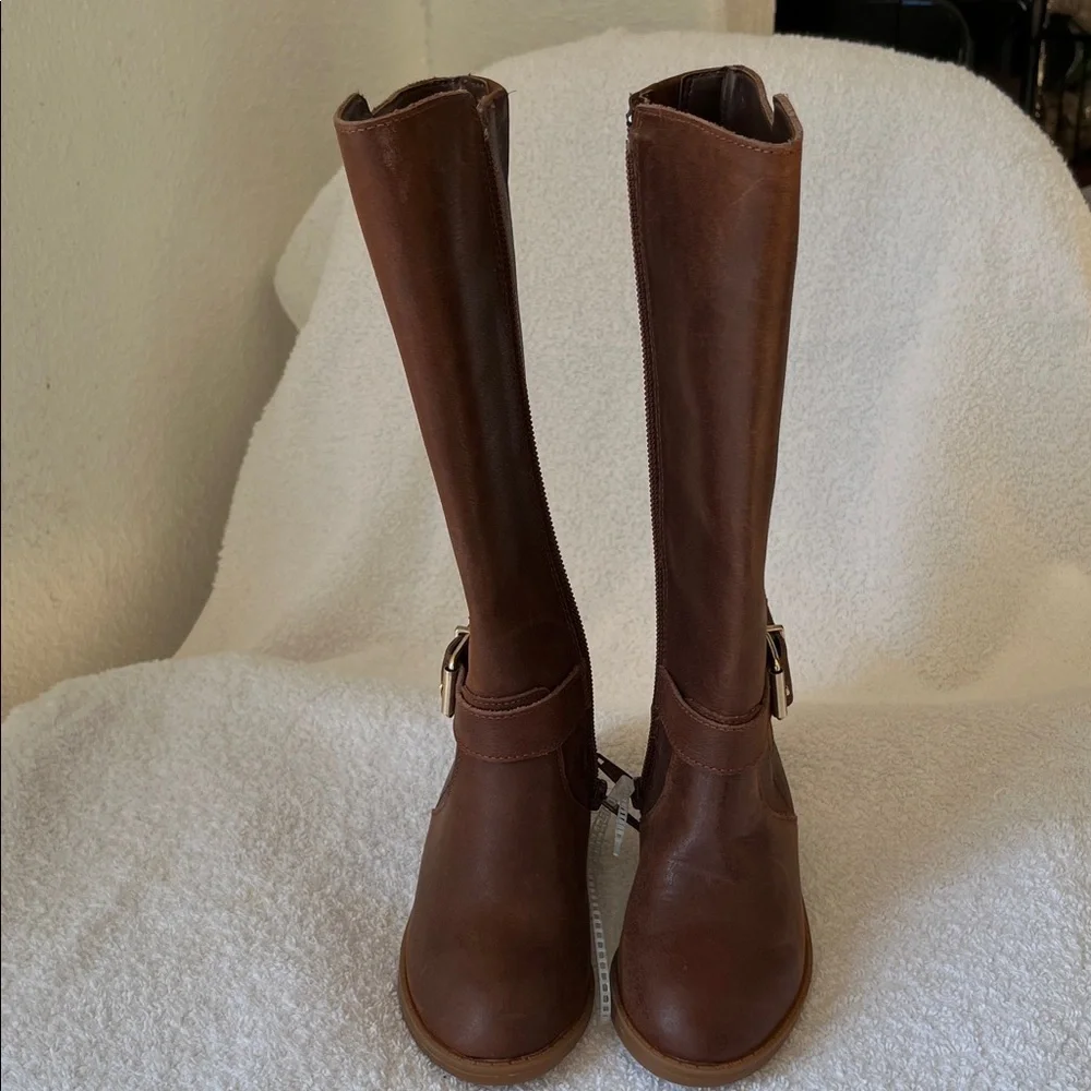 GB Girls Brown Knee-High Boots